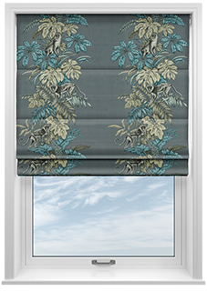 Monkeying Around, Mineral - Roman Blind